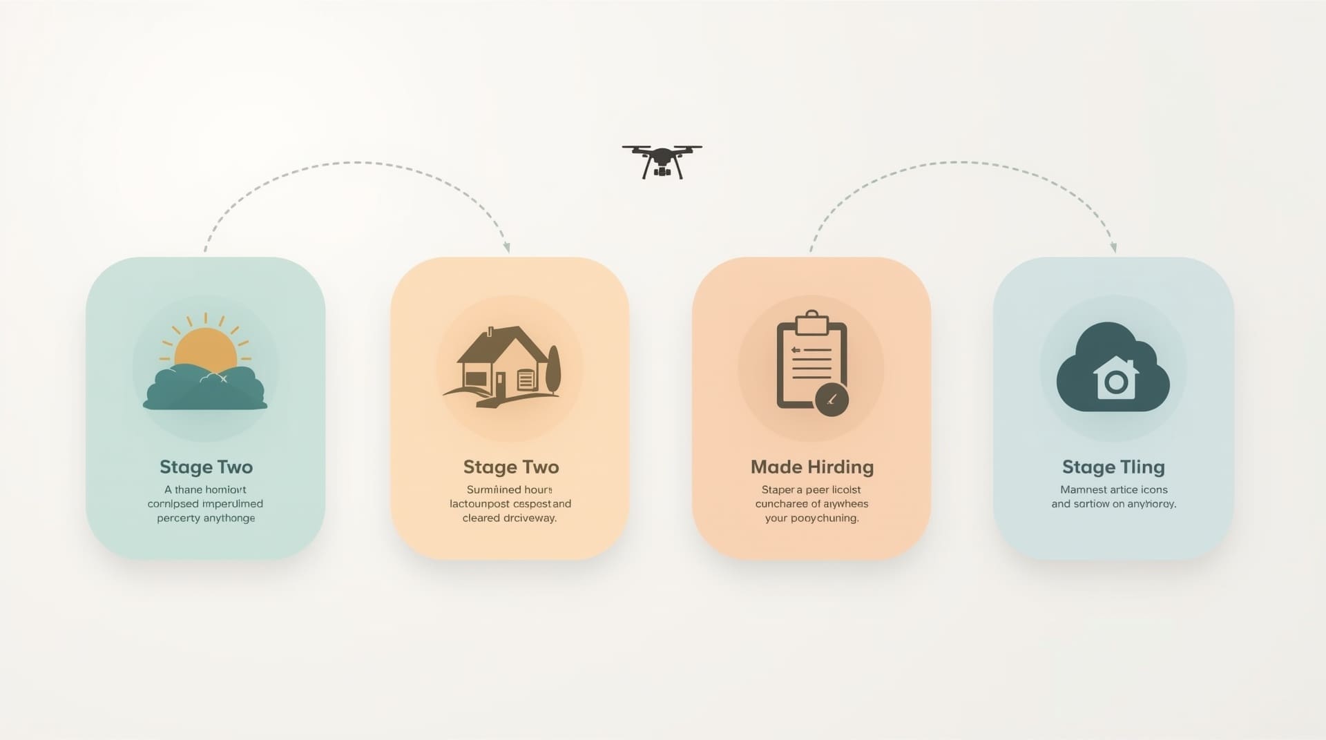 Infographic showing four key planning steps for a real estate drone shoot